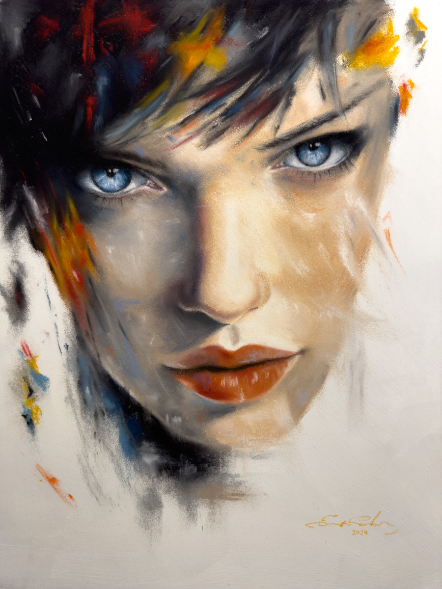 Essence of Light - Vibrant pastel portrait demonstrating color mastery