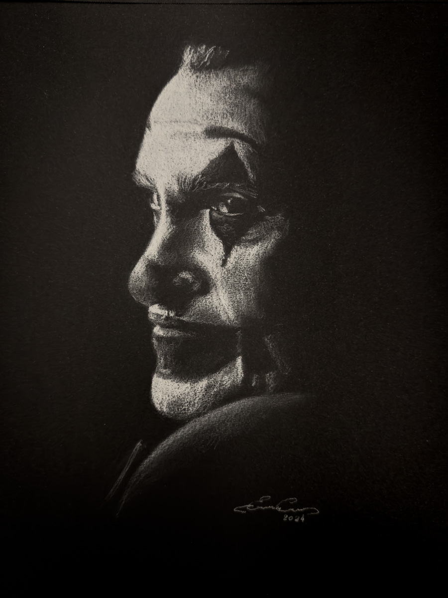 The Joker - Expressive sketch portrait capturing dramatic character